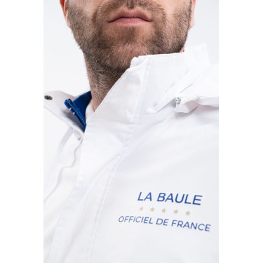 Chaqueta impermeable equitación CSIO La Baule blanca