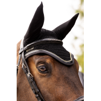 Gorro para caballo Harcour Freya Negro / negro dorado