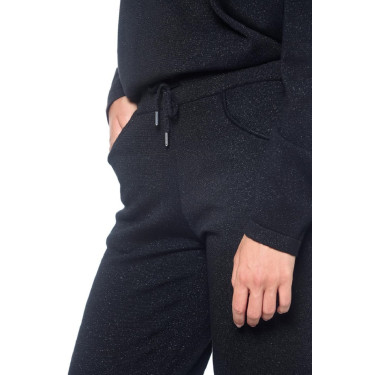 Jogging Harcour Joggi mujer Negro con purpurina