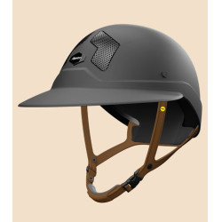 Casco Mips Flex-on Armet negro visera Angel Dark barboquejo marrón