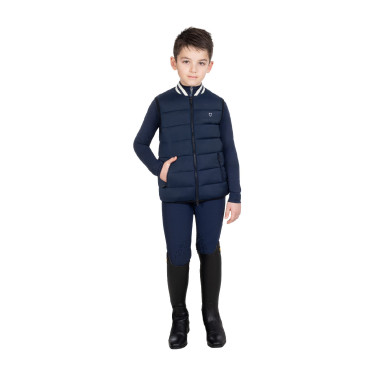 Chaleco técnico infantil con cuello de punto niño
