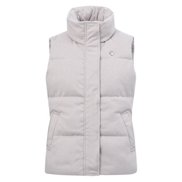 Chaleco acolchado Imperial Riding Belle Herringbone para mujer Gris pardo Marr&amp;amp;amp;oacute;n