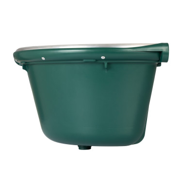 Comedero angular con borde metálico y dos soportes a pared Capacidad 16 litros AmaHorse