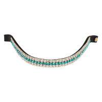 Frontalera Blue Crystal de cuero Equestro