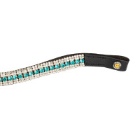Frontalera Blue Crystal de cuero Equestro