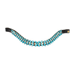 Frontal Blue Jets Crystal en cuero Equestro
