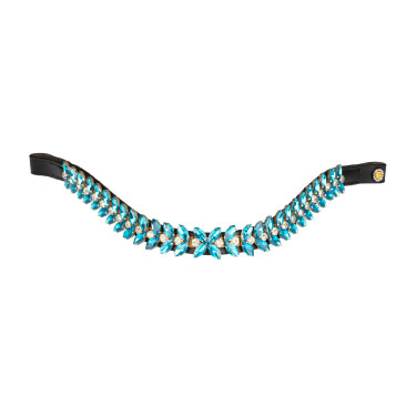 Frontal Blue Jets Crystal en cuero Equestro