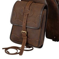 Alforja para silla western de cuero Pool's