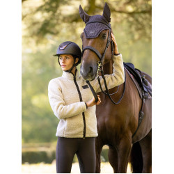 Chaqueta con cremallera de forro polar sherpa Heritage Stone LeMieux
