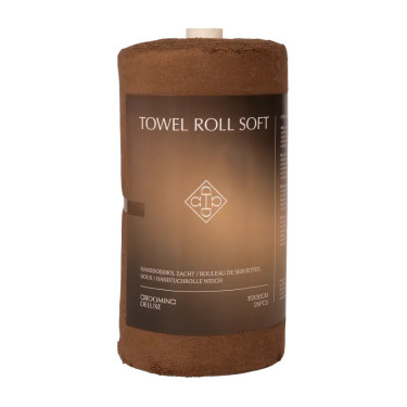 rollo de toallas suaves marrón 30x30 cm 25 piezas