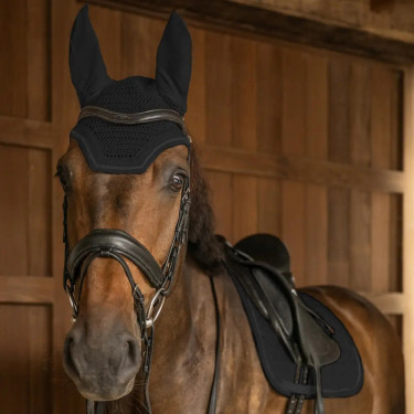 Capucha antimoscas full brillante Wellington pony morado Kentucky