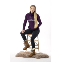 Sudadera con capucha y cuello alzado de LeMieux Highland Uva Burdeos Sudadera con capucha y cuello alzado de LeMieux Highland Uva Burdeos