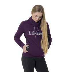 Sudadera con capucha y cuello alzado de LeMieux Highland Uva Burdeos Sudadera con capucha y cuello alzado de LeMieux Highland Uva Burdeos