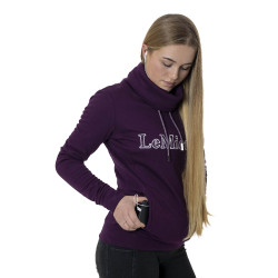 Sudadera con capucha y cuello alzado de LeMieux Highland Uva Burdeos Sudadera con capucha y cuello alzado de LeMieux Highland Uva Burdeos