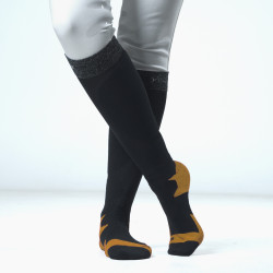 Calcetines Flags & Cup Wabana Caviar / miel Negro