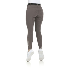 Pantalón Equithème Gizel culera de silicona Gris pardo Marrón