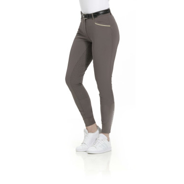 Pantalón Equithème Gizel culera de silicona Gris pardo Marrón Pantalón Equithème Gizel culera de silicona Gris pardo Marrón