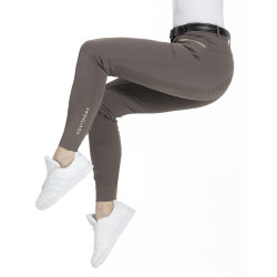 Pantalón Equithème Gizel culera de silicona Gris pardo Marrón