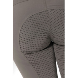 Pantalón Equithème Gizel culera de silicona Gris pardo Marrón