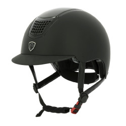 Casco EQUITHEME Airy Negro / azúl brillo
