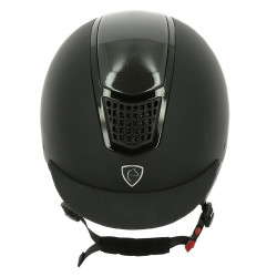 Casco EQUITHEME Airy Negro / azúl brillo