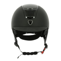 Casco EQUITHEME Airy Negro / azúl brillo