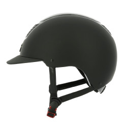 Casco EQUITHEME Airy Negro / azúl brillo