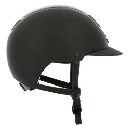 Casco EQUITHEME Airy Negro / azúl brillo
