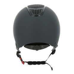Casco EQUITHEME Airy Negro / azúl brillo