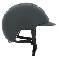 Casco EQUITHEME Airy Negro / azúl brillo