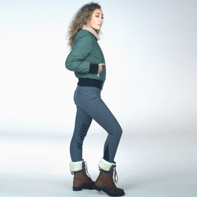 Pantalón Flags & Cup Check mujer Gris