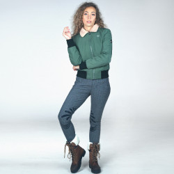 Pantalón Flags & Cup Check mujer Gris Pantalón Flags & Cup Check mujer Gris