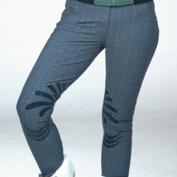 Pantalón Flags & Cup Check mujer Gris Pantalón Flags & Cup Check mujer Gris