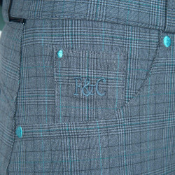 Pantalón Flags & Cup Check mujer Gris Pantalón Flags & Cup Check mujer Gris