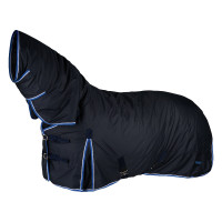 Manta de exterior Horze con cubrecuello Glasgow 150g Azul oscuro Manta de exterior Horze con cubrecuello Glasgow 150g Azul oscuro