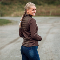 Chaqueta softshell híbrida para mujer Horze Maeve Chocolate con leche Marrón Chaqueta softshell híbrida para mujer Horze Maeve Chocolate con leche Marrón