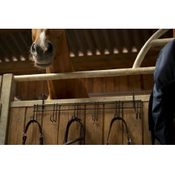 Soporte para bridas Hippotonic de 6 plazas, con ganchos Soporte para bridas Hippotonic de 6 plazas, con ganchos