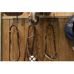 Soporte para bridas Hippotonic de 6 plazas, con ganchos Soporte para bridas Hippotonic de 6 plazas, con ganchos