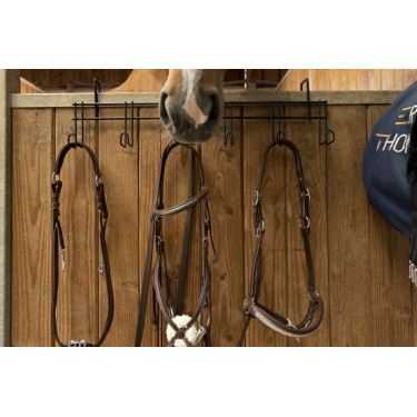 Soporte para bridas Hippotonic de 6 plazas, con ganchos Soporte para bridas Hippotonic de 6 plazas, con ganchos