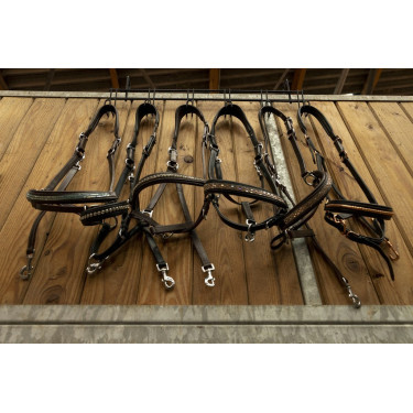 Soporte para bridas Hippotonic de 6 plazas, con ganchos Soporte para bridas Hippotonic de 6 plazas, con ganchos
