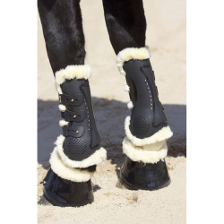 Protector tendones proteck compet forro lana T de T Negro / natural
