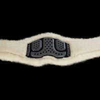 Cincha anatomica Acavallo Gel & Pvc Forro de lana extraíble Negro