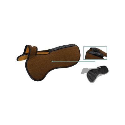 Salvacruz de configuración de bolsillo Acavallo doble fieltro Mostaza marrón