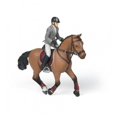 Figura de caballo de torneo y jinete Papo