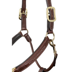 Collar con puntadas de cuero de LeMieux Castaño Marrón