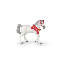 Caballo árabe blanco con...