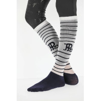 Calcetines Concours Pénélope A rayas azul marino / crema