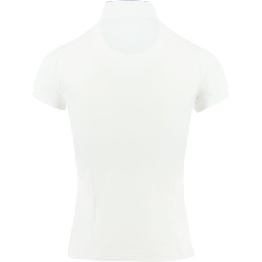 Polo de concurso Pénélope Madrid manga corta Blanco / gris Polo de concurso Pénélope Madrid manga corta Blanco / gris