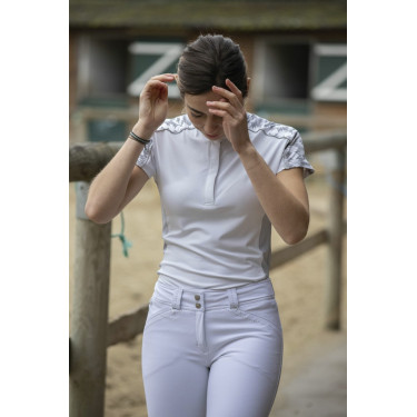 Polo Pénélope Anais manga corta Blanco