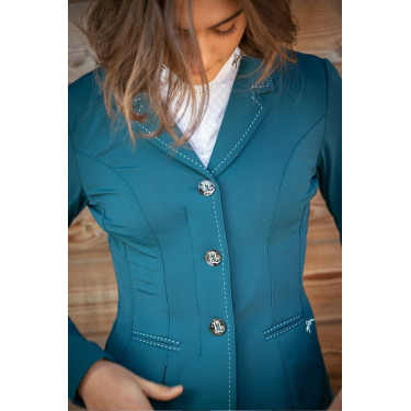 Chaqueta de concurso Pénélope Paris Air Soft Pato azul